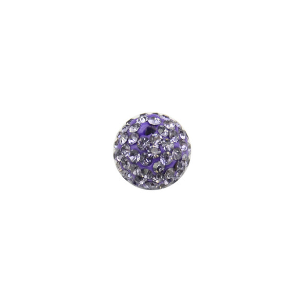 Pave Crystal Beads Tanzanite 10MM - 6/pack