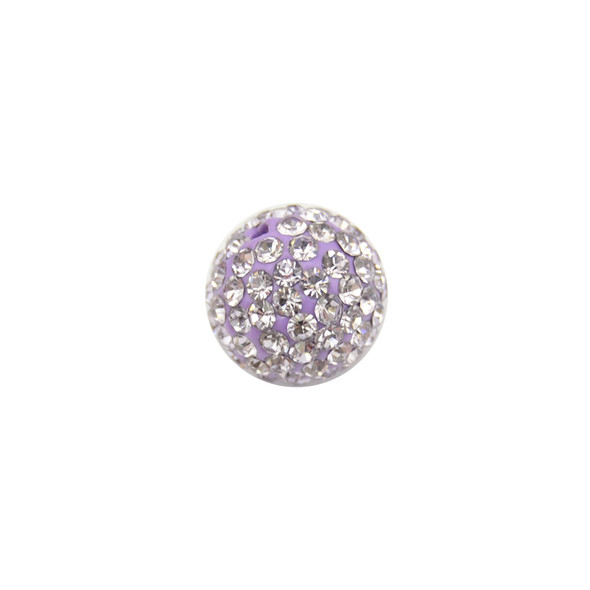 Pave Crystal Beads Violet 12MM - 6/pack