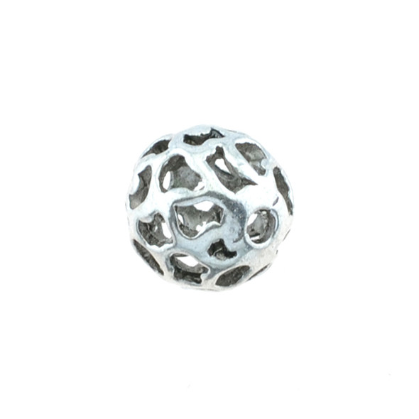 Pewter Holes Hollow Beads (8Pcs)