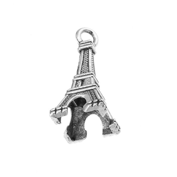 Pewter Eiffel Tower Charm 9x9x20mm (42Pcs)