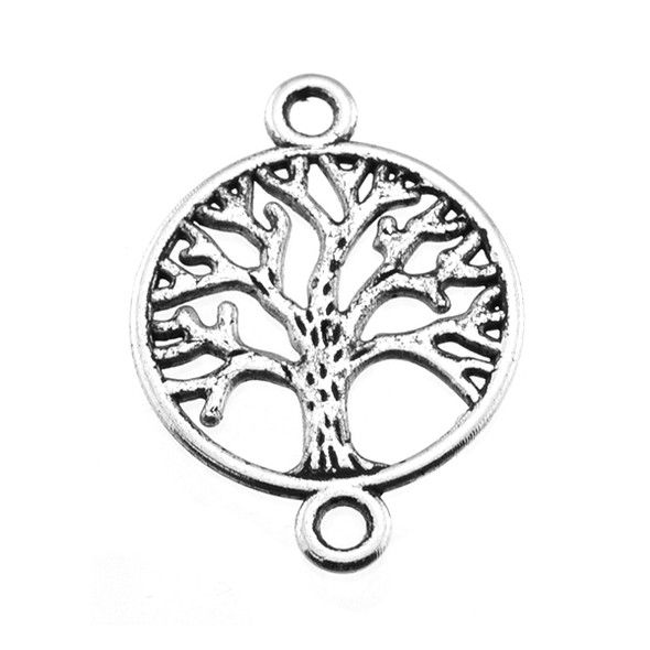 Pewter Large Tree of Life Connector 20mm x 27mm x 1mm (20Pcs)