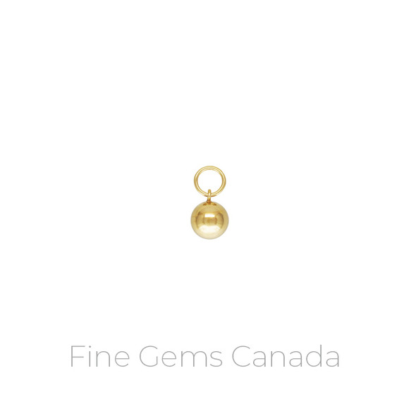 14K Gold Filled - Ball Drop Charm (6.0mm) with Ring - 2/Pack