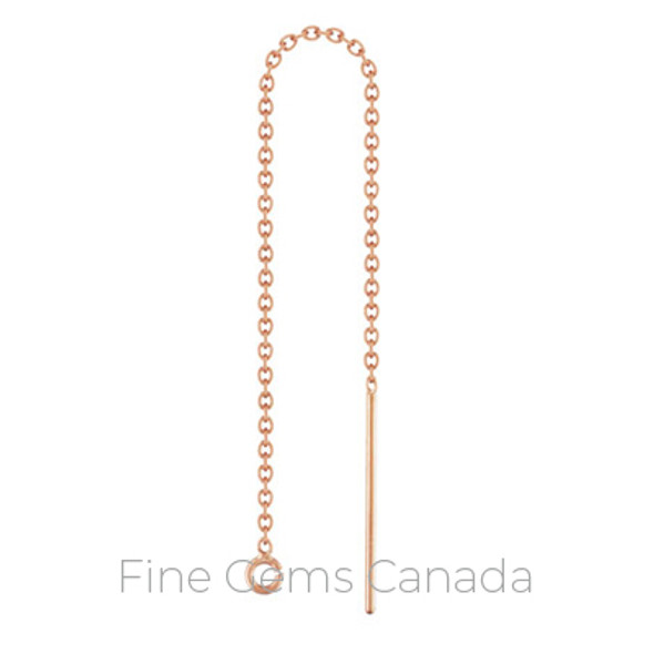 14K Rose Gold Filled - Threader Cable Chain w/Ring - 4/Pack