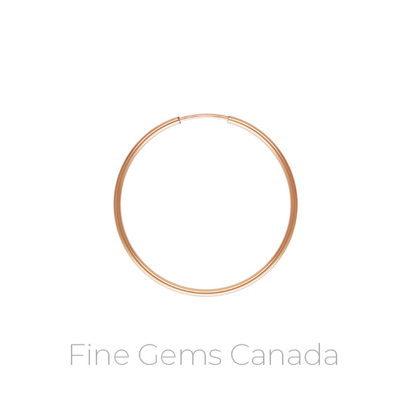 14K Rose Gold Filled - 1.25x30mm Endless Hoop - 2/Pack