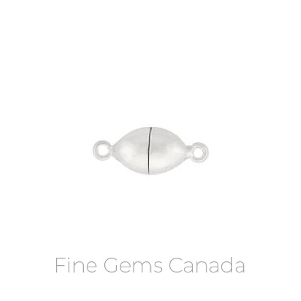 6.0x10.0mm Oval Magnetic Bead Clasp - 1/pack - 925 Sterling Silver