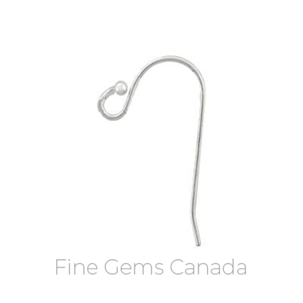 Ball End Ear Wire .026" - 20/pack - 925 Sterling Silver