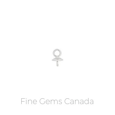 4.0mm Cup & Peg Drop - 20/pack - 925 Sterling Silver