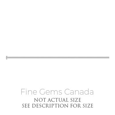 Head Pin 76.2mm (0.5mm Wire) - 20/pack - 925 Sterling Silver