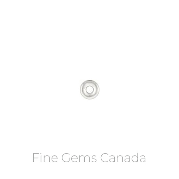 4.4x2.0mm Rondel (1.5mm Hole) - 40/pack - 925 Sterling Silver