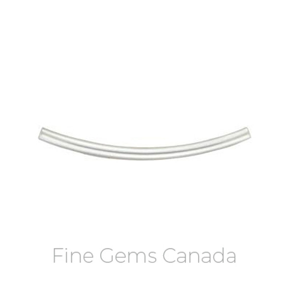 1.5mm OD Curve Tube 25.0mm L (1.2mm ID) - 20/pack - 925 Sterling Silver