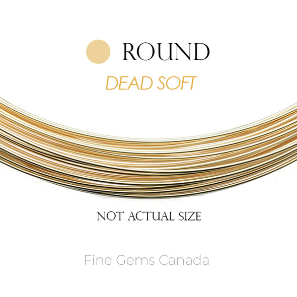 14k Gold Filled Wire Dead Soft 28 Gauge (0.33mm), Round 1/2OZ (~64 Feet)