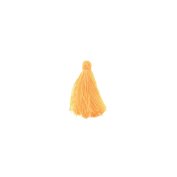 Mini Tassel Cotton 1" - Bright Orange (Pack of 40)