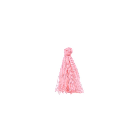 Mini Tassel Cotton 1" - Coral Pink (Pack of 40)