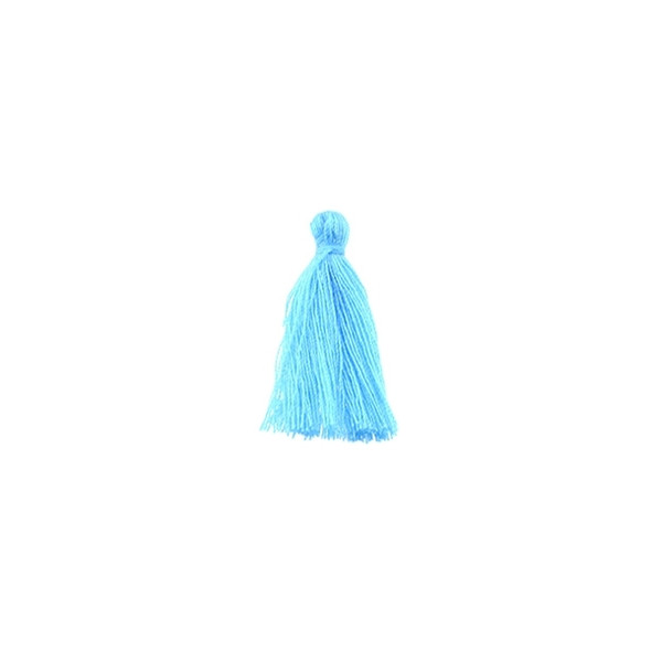 Mini Tassel Cotton 1" - Sky Blue (Pack of 40)