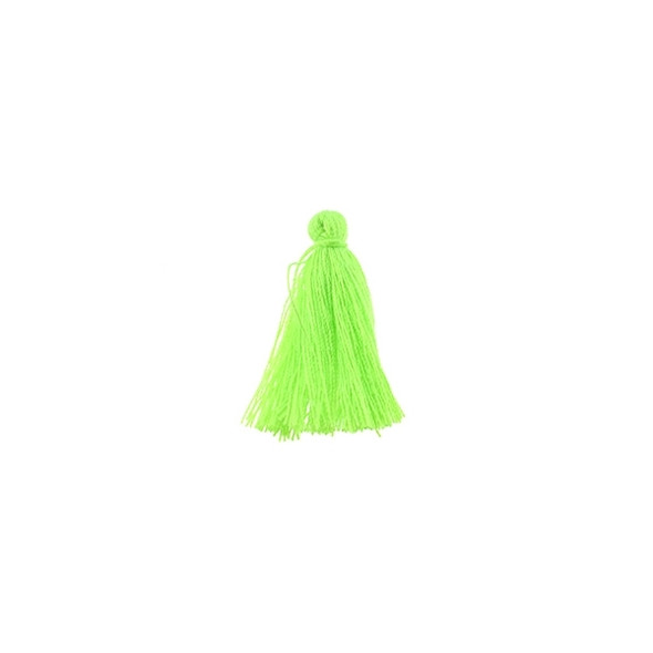 Mini Tassel Cotton 1" - Apple Green (Pack of 40)