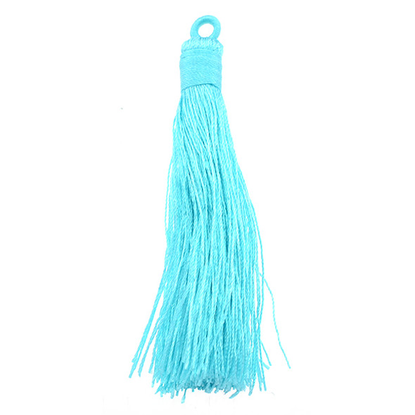 Tassel Fine 2.5" - Turquoise (Pack of 10)