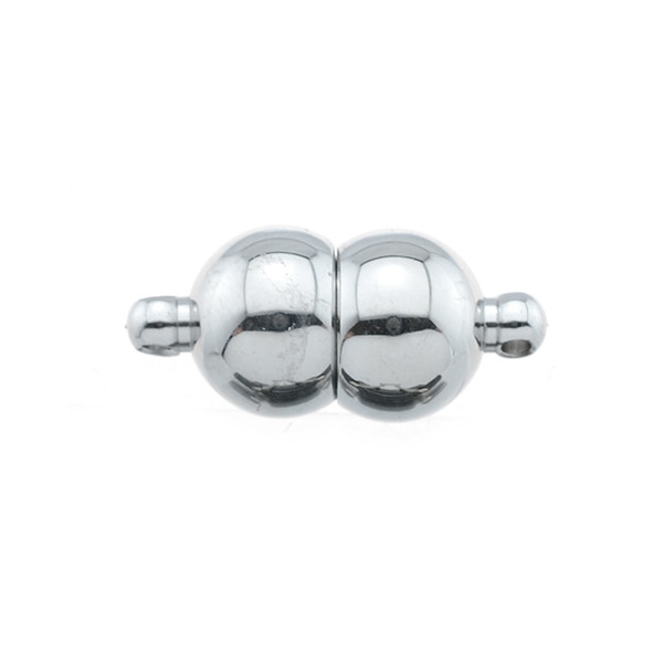 Stainless Steel - Double Beads Magnetic Clasp -2/Pack
