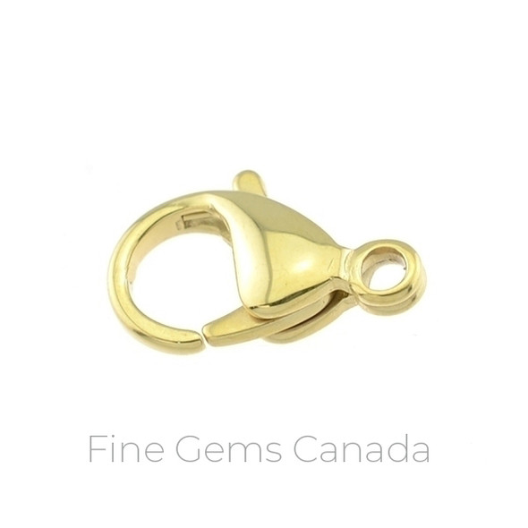 Stainless Steel - 17mm Trigger Lobster Clasp Gold Plated (Premium) - 8/Pack