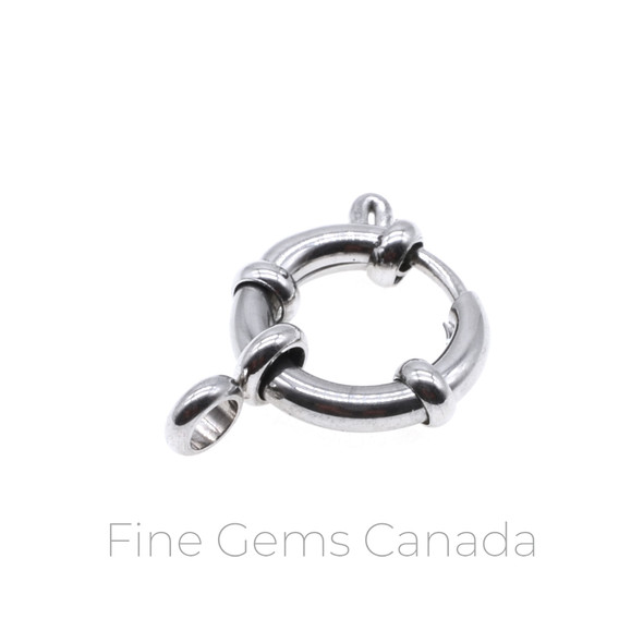 Stainless Steel - 14mm Large Spring Ring Clasp - 6/Pack