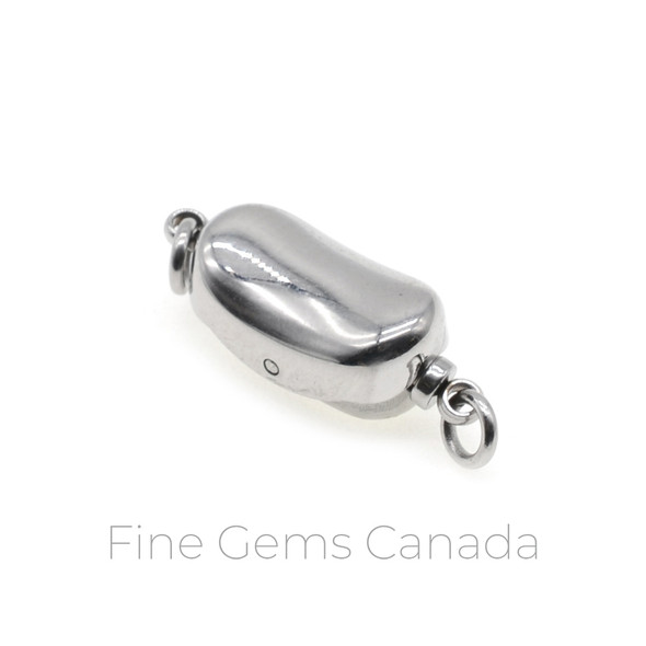Stainless Steel - 8mm x 14mm Easy Push Clasp - 2/Pack