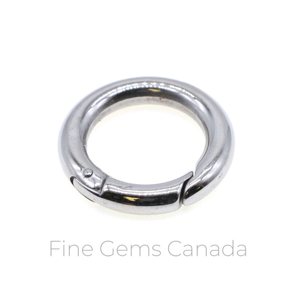 Stainless Steel - 20mm Circle Triggerless Clasp - 2/Pack