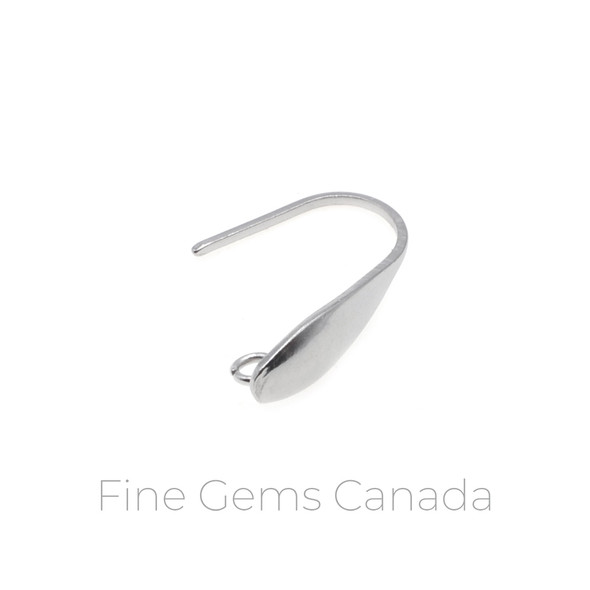 Stainless Steel - 5mm x 18mm Teardrop Dangling Earring Hook with Hidden Ring - 30/Pack