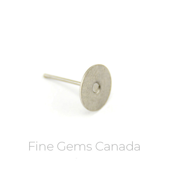 Stainless Steel - 8mm Flat Post Earring - 50/Pack