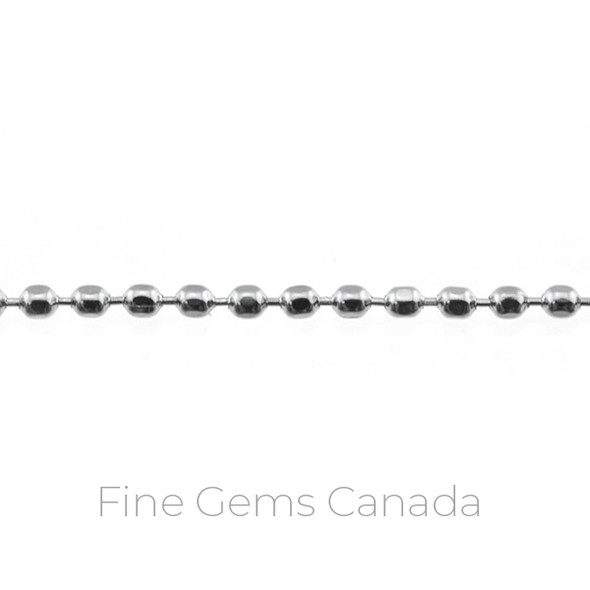 Stainless Steel - 2.0mm Ball Faceted Chain - 10m