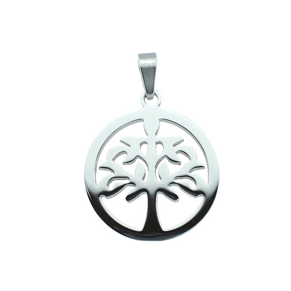 Stainless Steel Charm Tree of Life 25mm