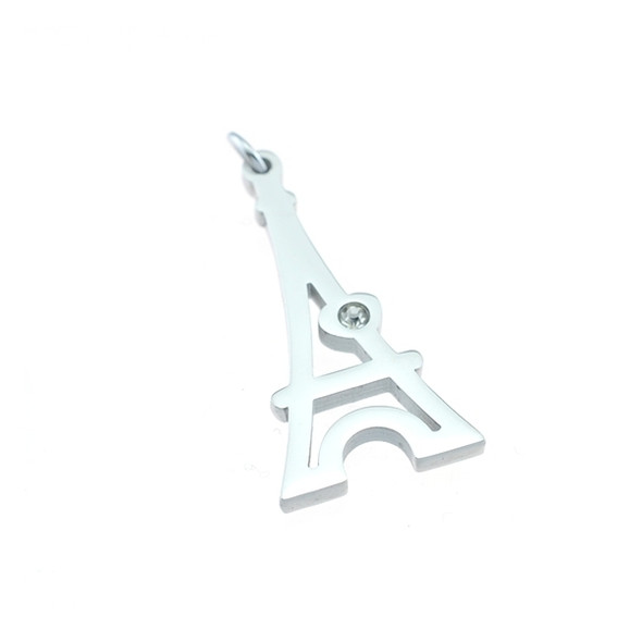 Stainless Steel Charm Eiffel Tower 14x26mm