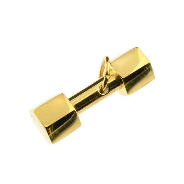Stainless Steel Charm Dumbbell 8x25mm - Gold