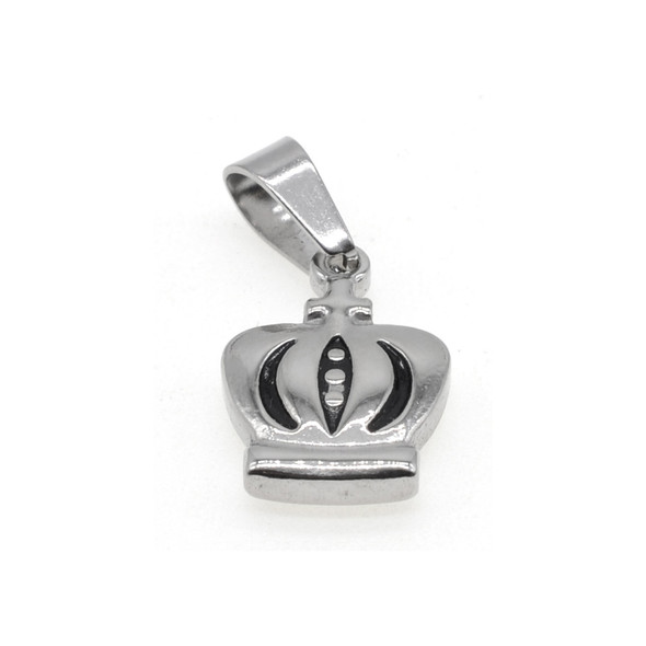 Stainless Steel Charm Crown 12x21mm