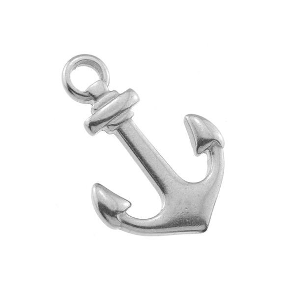 Stainless Steel Ancor Charm - 21x30mm - 10/Pack
