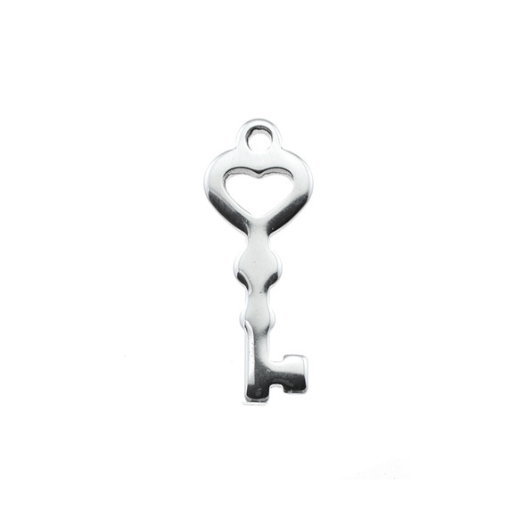 Stainless Steel Key Charm - 10mm x 28mm - 20/Pack
