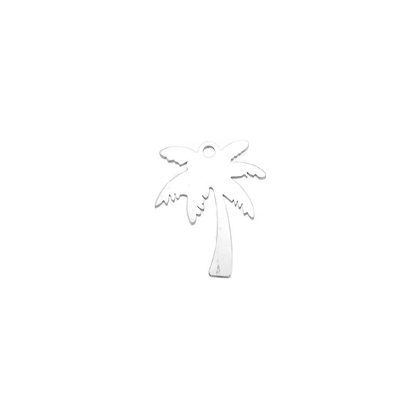 Stainless Steel Palm Tree Charm 15mm x 18mm 10/Pack