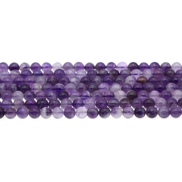 Amethyst Banded Round 6mm - Loose Beads