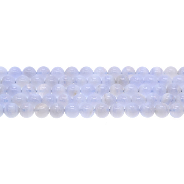 Blue Lace Agate Round 8mm - Loose Beads