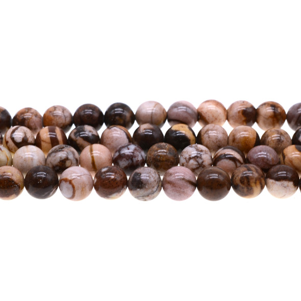Brown Zebra Jasper Round 10mm -Loose Beads