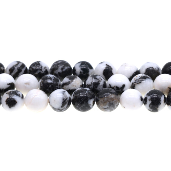 Black Zebra Jasper Round 12mm - Loose Beads