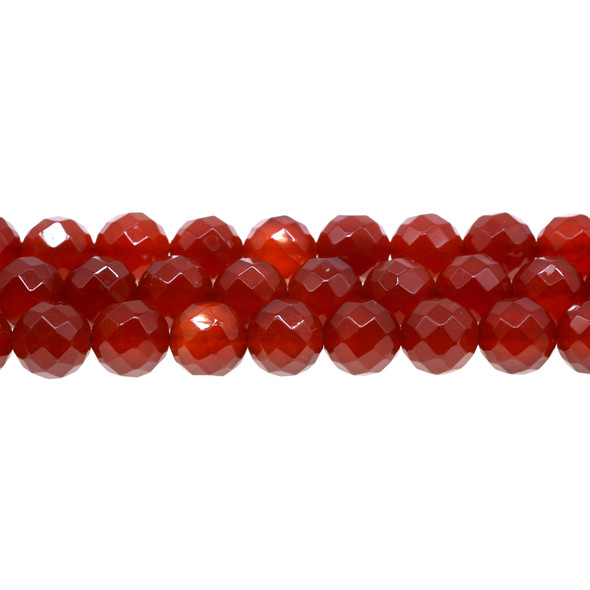 Carnelian - Red Round Faceted 12mm - Loose Beads
