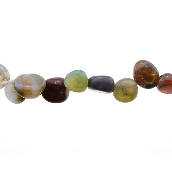 Fancy Jasper Tumble Side Drilled 12mm x 9mm x 4mm - Loose Beads