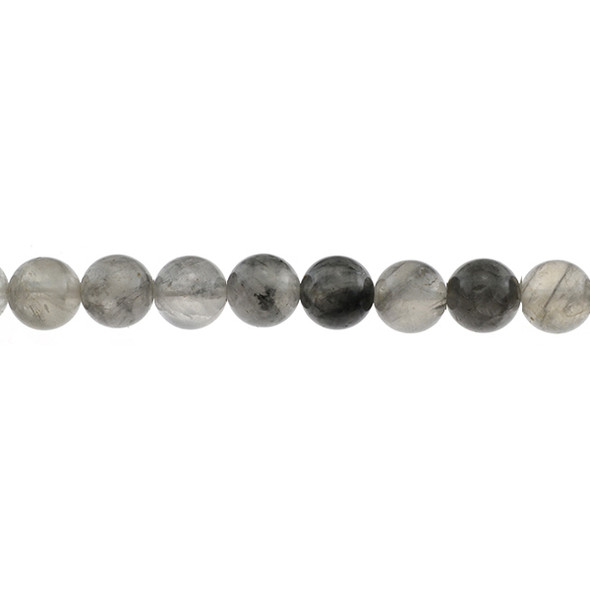 Grey Cloudy Quartz Round 10mm - Loose Beads