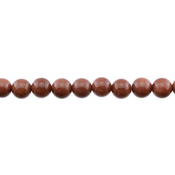 Brown Gold Stone Round 8mm - Loose Beads