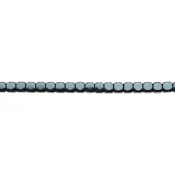 Hematite Rounded Cube 4mm - Loose Beads