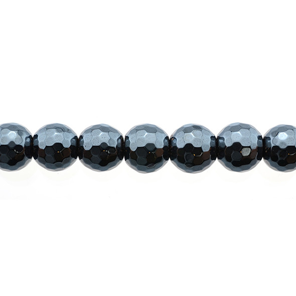Hematite Round Faceted 10mm - Loose Beads