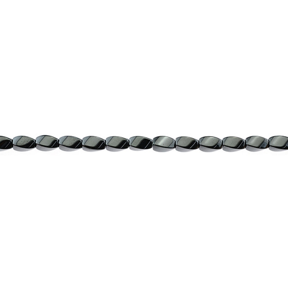 Hematite Swirl 4mm x 4mm x 7mm - Loose Beads