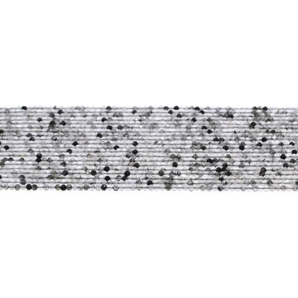 Hair Quartz Round Faceted Diamond Cut 2mm - Loose Beads