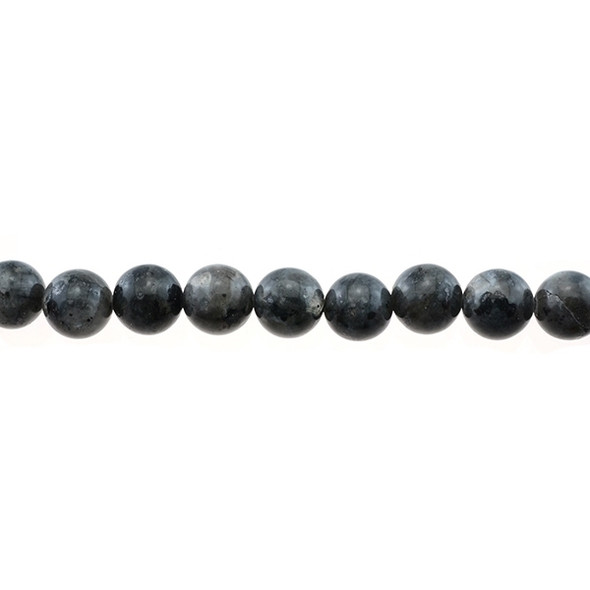 Larvikite Black Labradorite Round 10mm - Loose Beads