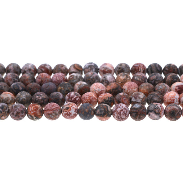 Leopard Skin Jasper Round Frosted 8mm - Loose Beads