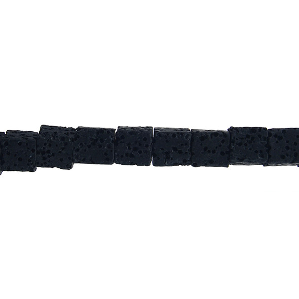 Black Lava Cube 8mm x 8mm x 8mm - Loose Beads